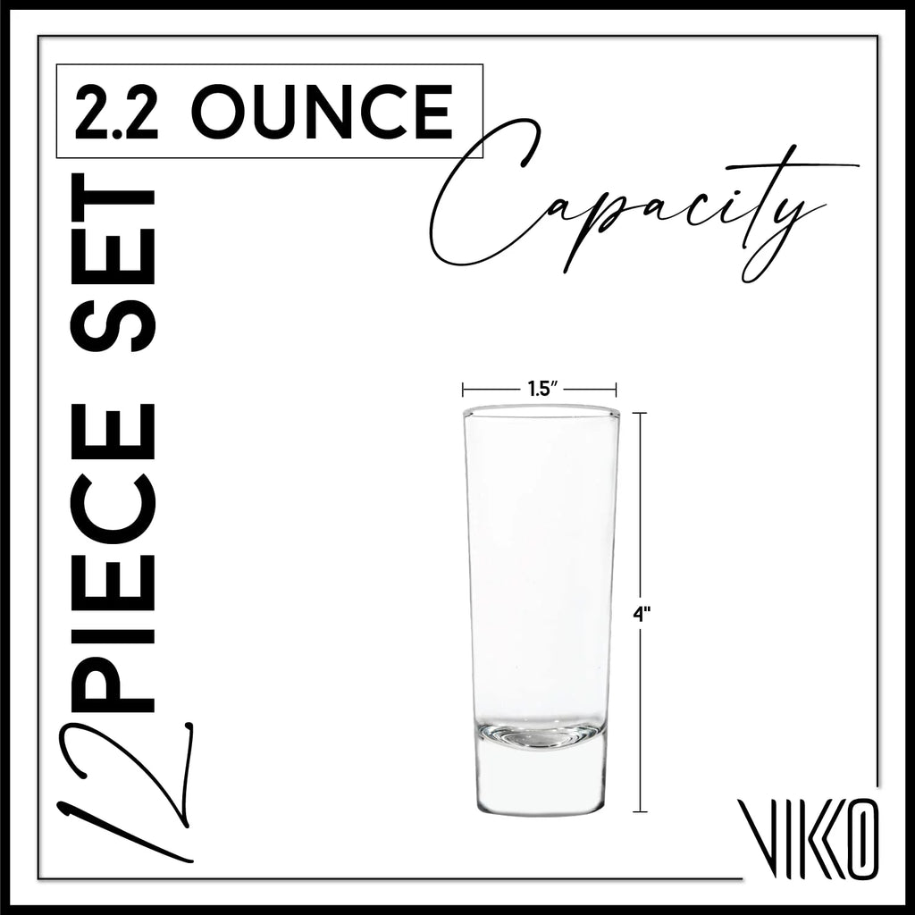 2.2 Ounce Shot Glasses Set of 12 L494