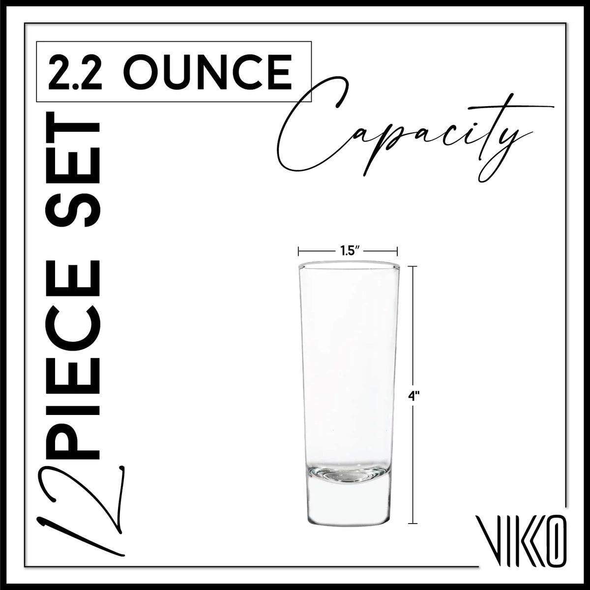 2.2 Ounce Shot Glasses Set of 12 L494