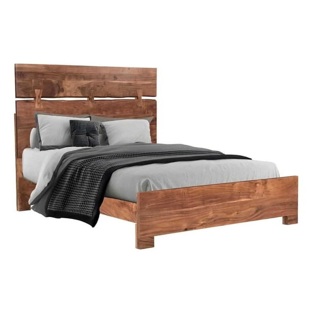 Solid Wood Queen Panel Bed M496971