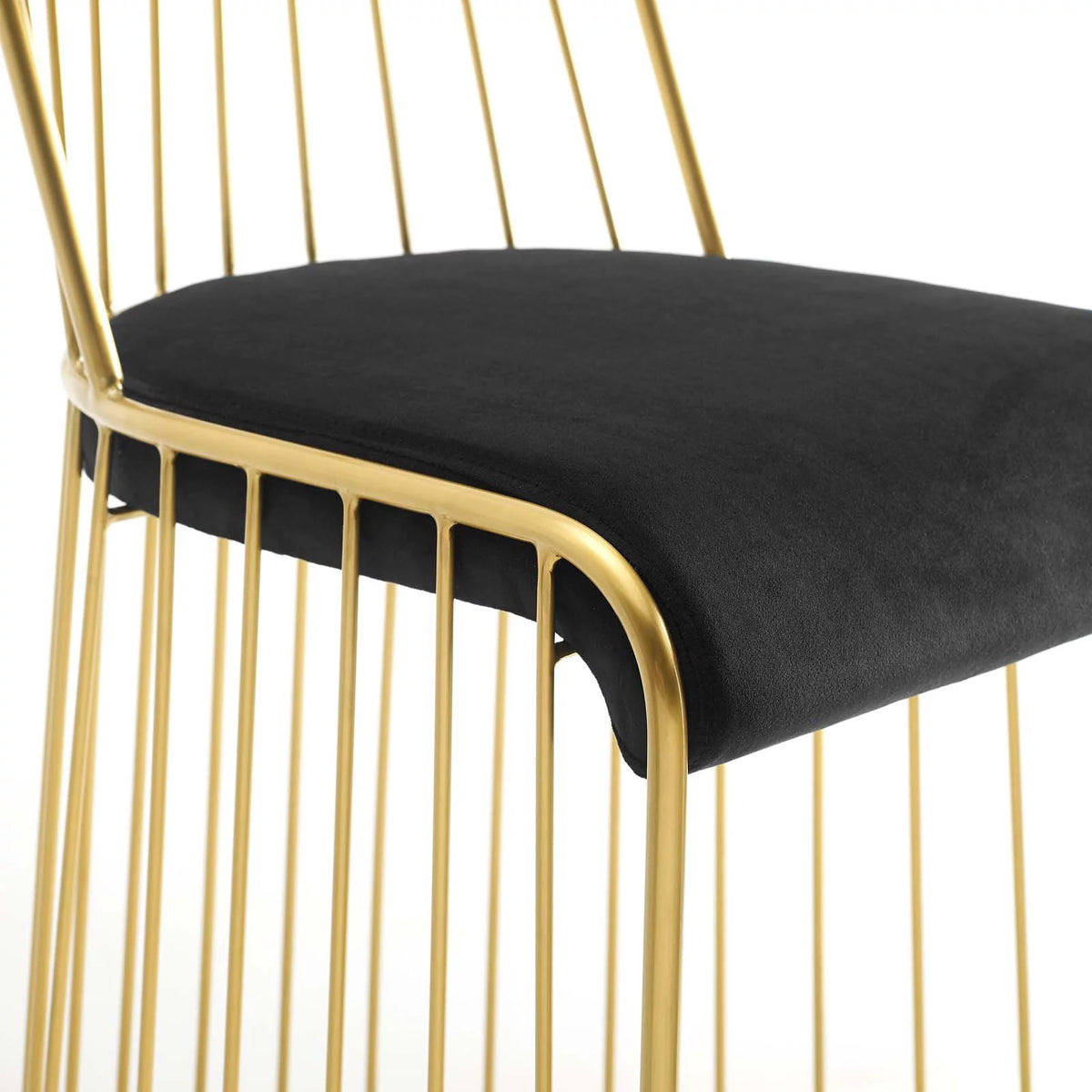 Gold Stainless Steel Performance Velvet Dining Chair J804651
