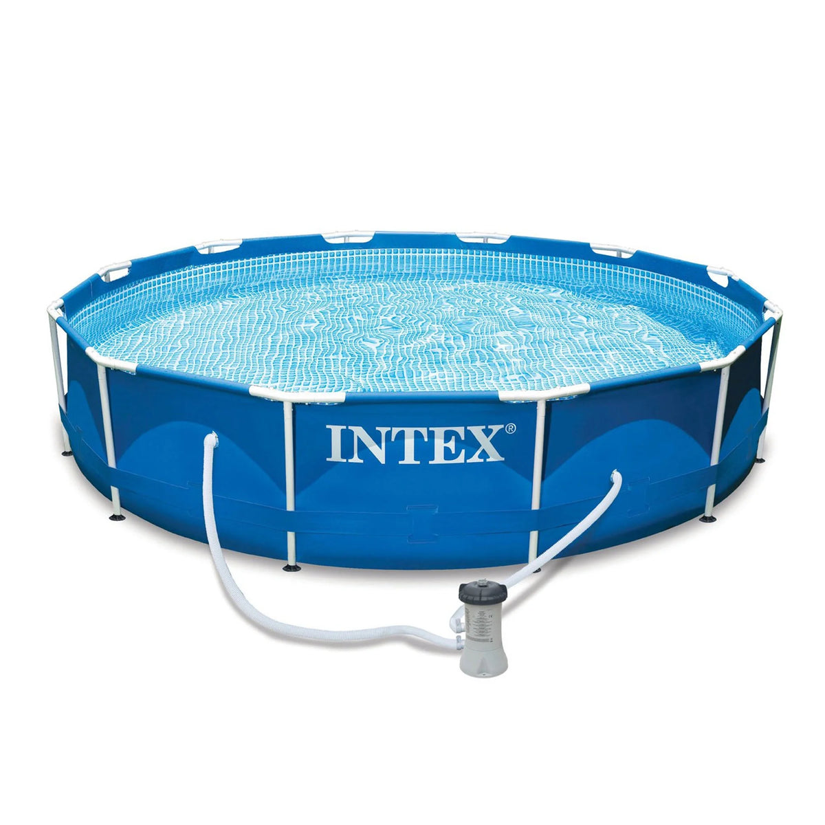 12 x 2.5 Foot Metal Frame Above Ground Pool with Filter N358814