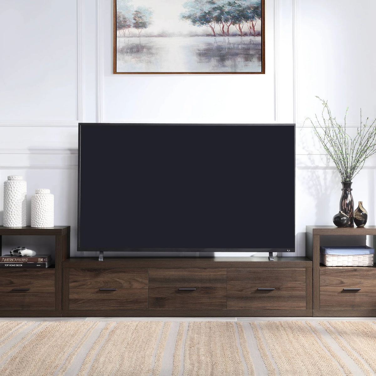 Walnut Finish TV Stand U58917