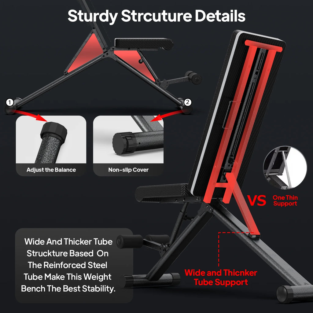 Foldable Adjustable Weight Bench P723