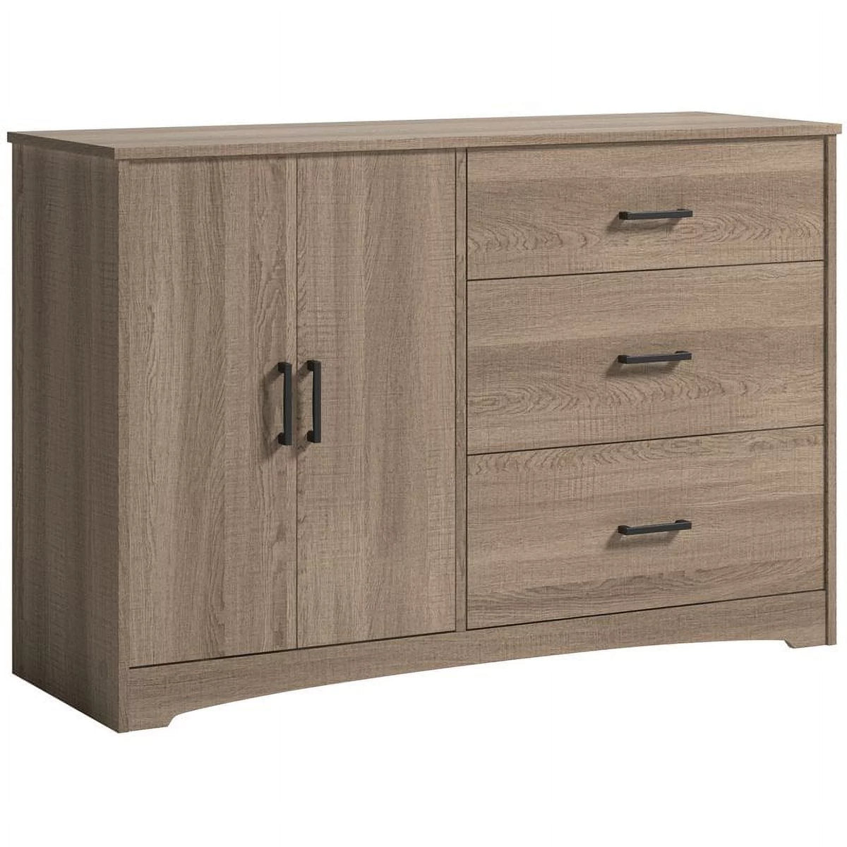 Oak 3 Drawer Engineered Wood Dresser I140712