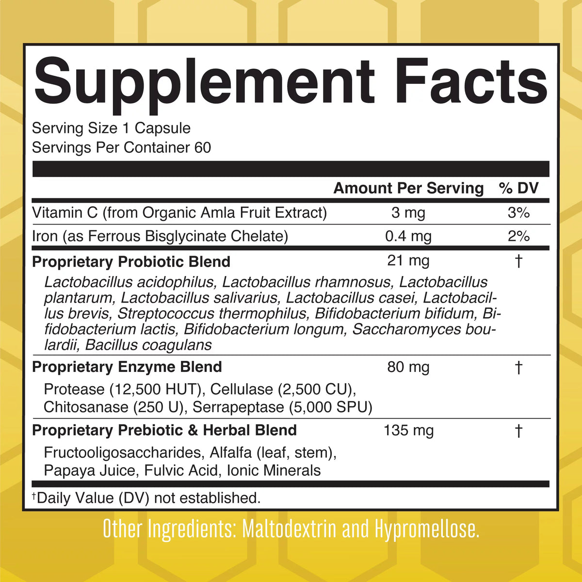Vegan Non-GMO 60 Count Enzymes H75830