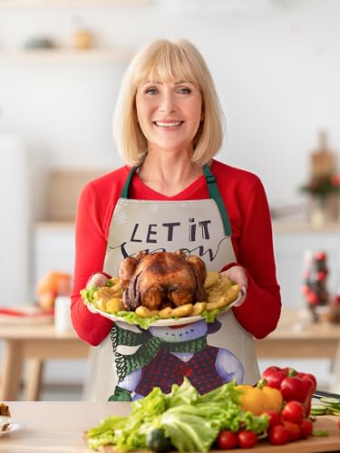 6 Pcs Christmas Aprons with Pockets E137
