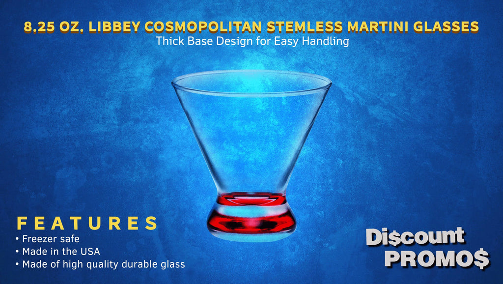 Martini Glasses 8.25 oz Set of 10 Red X8631