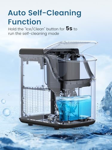 Portable Countertop Nugget Ice Maker 34Lbs/Day Self-Cleaning J182
