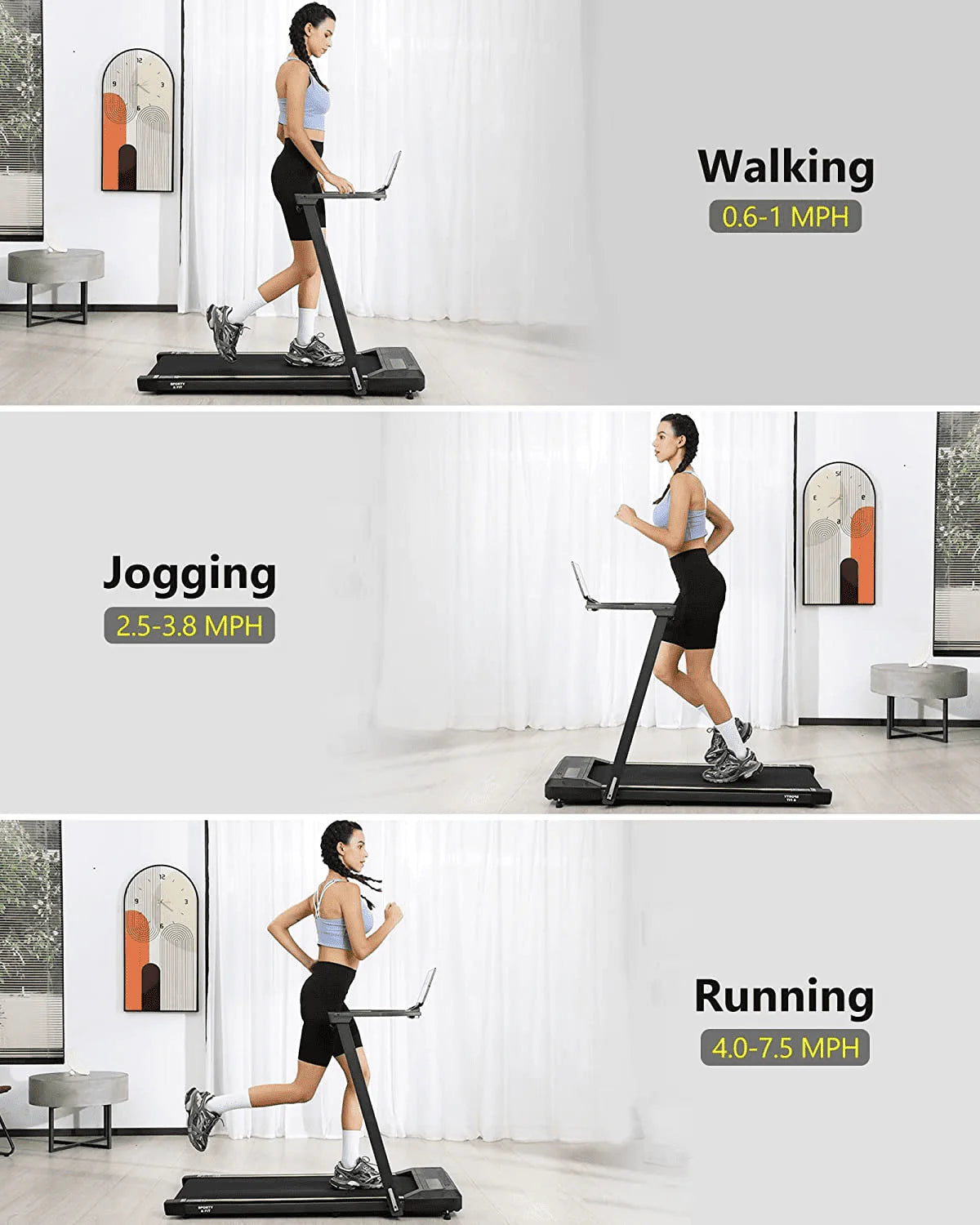 2.25HP Folding Treadmill with Remote Control T39910