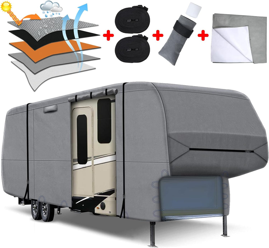 5 Layers Heavy Duty Fifth Wheel RV Cover 40’1”-43’ K3183