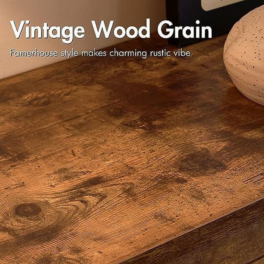 6 Drawer Wood Dresser with Vintage Grain Texture E39704