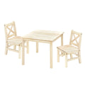Solid Hard Wood Kids Table and Chair Set, 3 Pieces M2332