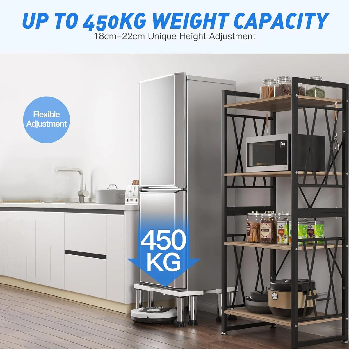 Heavy Duty 8 Stainless Steel Feet Dual Tube Stand F611