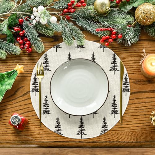 Green Christmas Placemats Set of 4 M14925