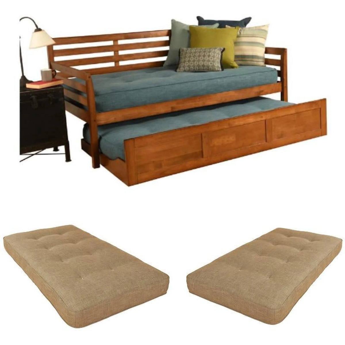 Brown 3-Piece Daybed Set with 2 Mattresses H786889