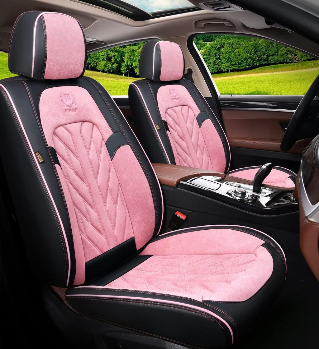 Pink 5-Seater Full Set Universal Car Seat Covers Y52486