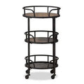 Metal and Wood Serving Cart P664