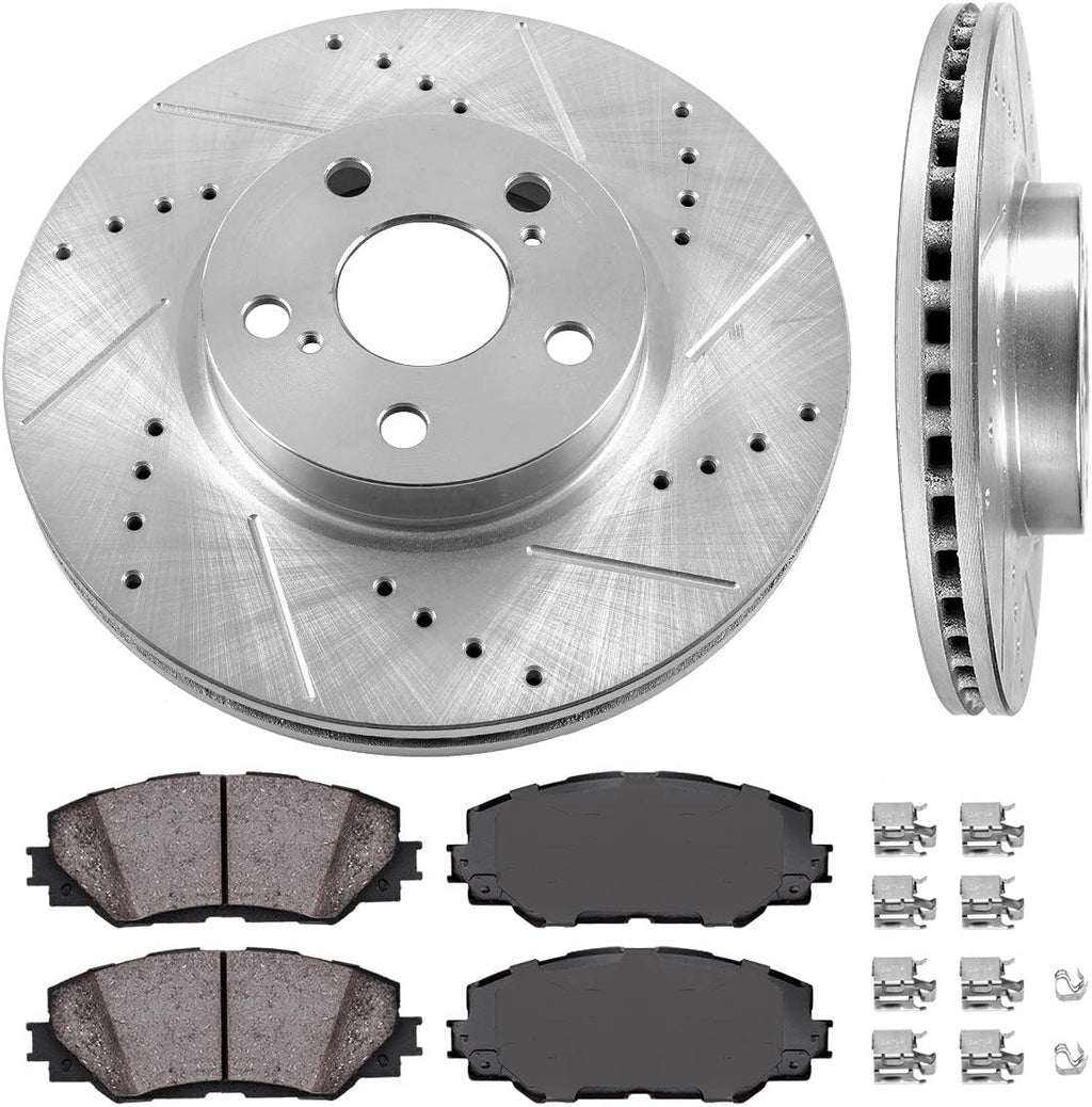 275mm 5 Lug 2 Rotors Ceramic Brake Pads Hardware M933202