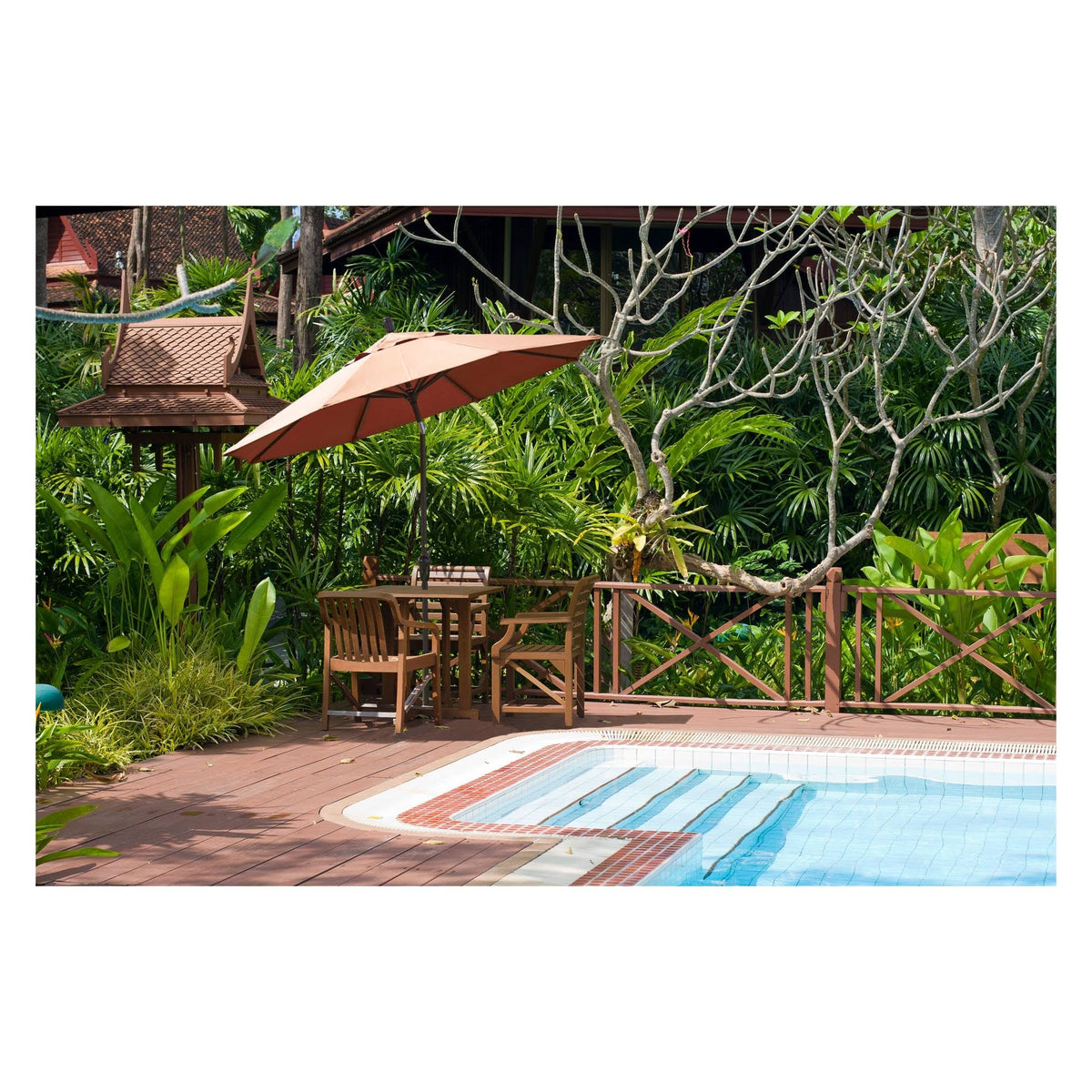 9 ft. Auto Tilt Aluminum Patio Umbrella K532