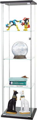 4-Shelf Glass Display Cabinet with Door B8253