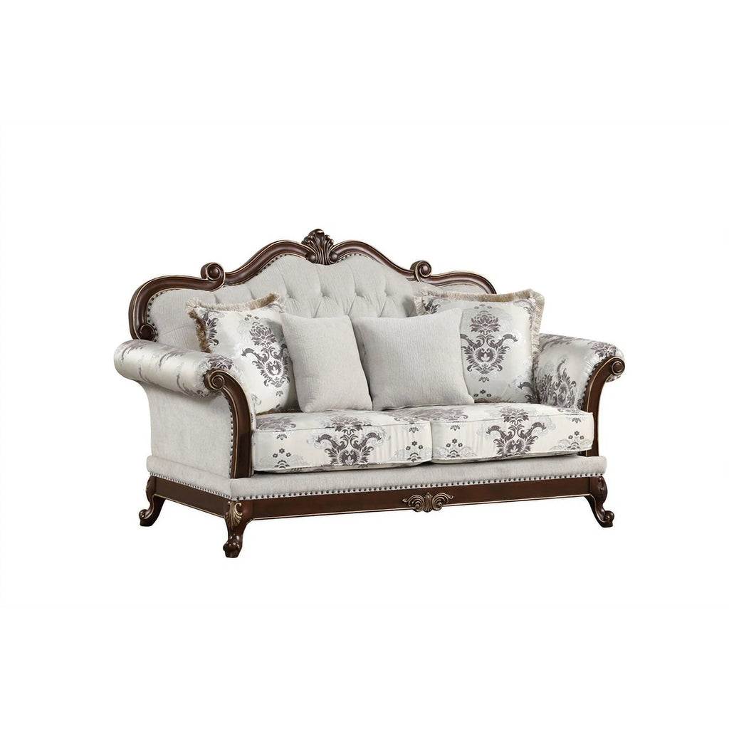 White 2PC Tufted Living Room Set S942