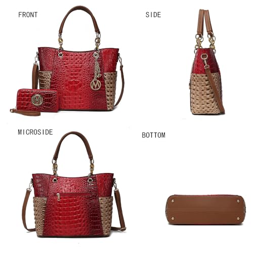 Tote Bag Set with Wallet Vegan Leather H731