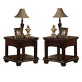 2-Piece Rectangular End Table Set in Cherry W82753
