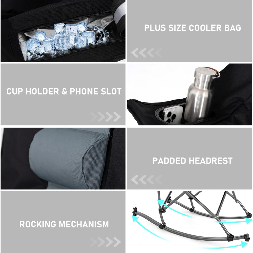 Folding Rocking Camping Chair with Carry Bag A9407