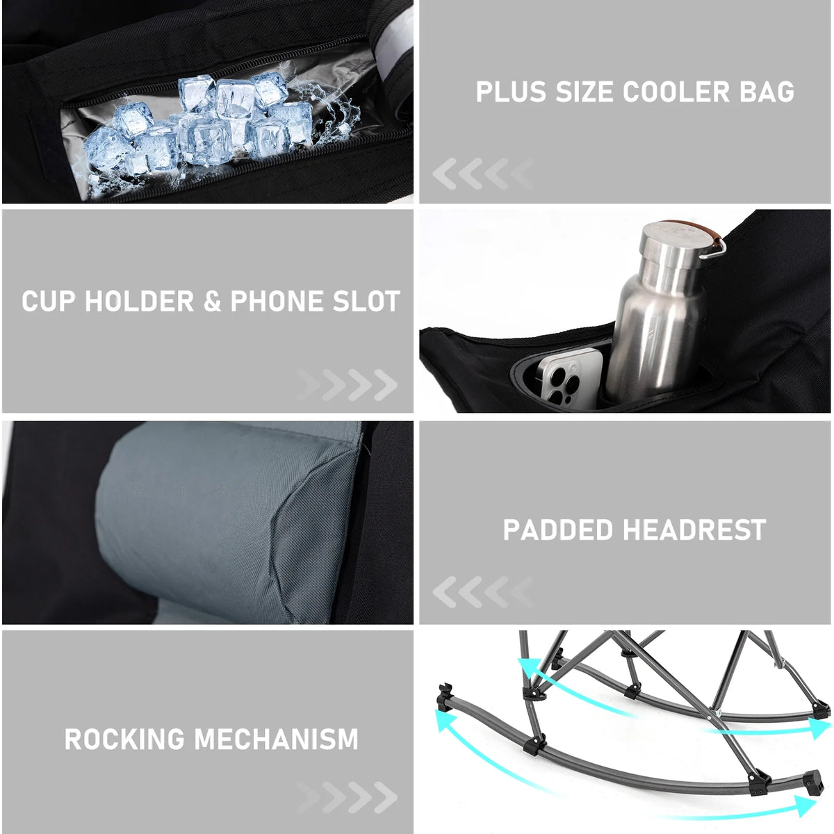 Folding Rocking Camping Chair with Carry Bag A9407
