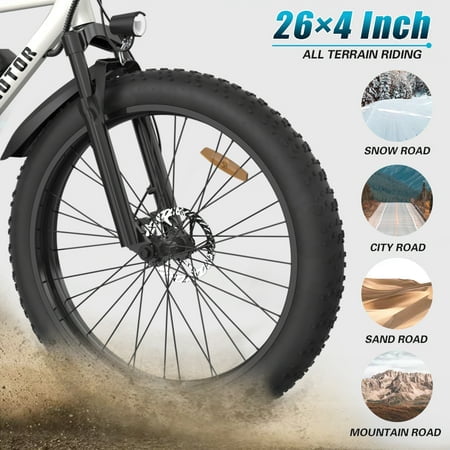 Electric Mountain Bike 750W 48V 13AH 26 4.0 inch Fat Tire R1472