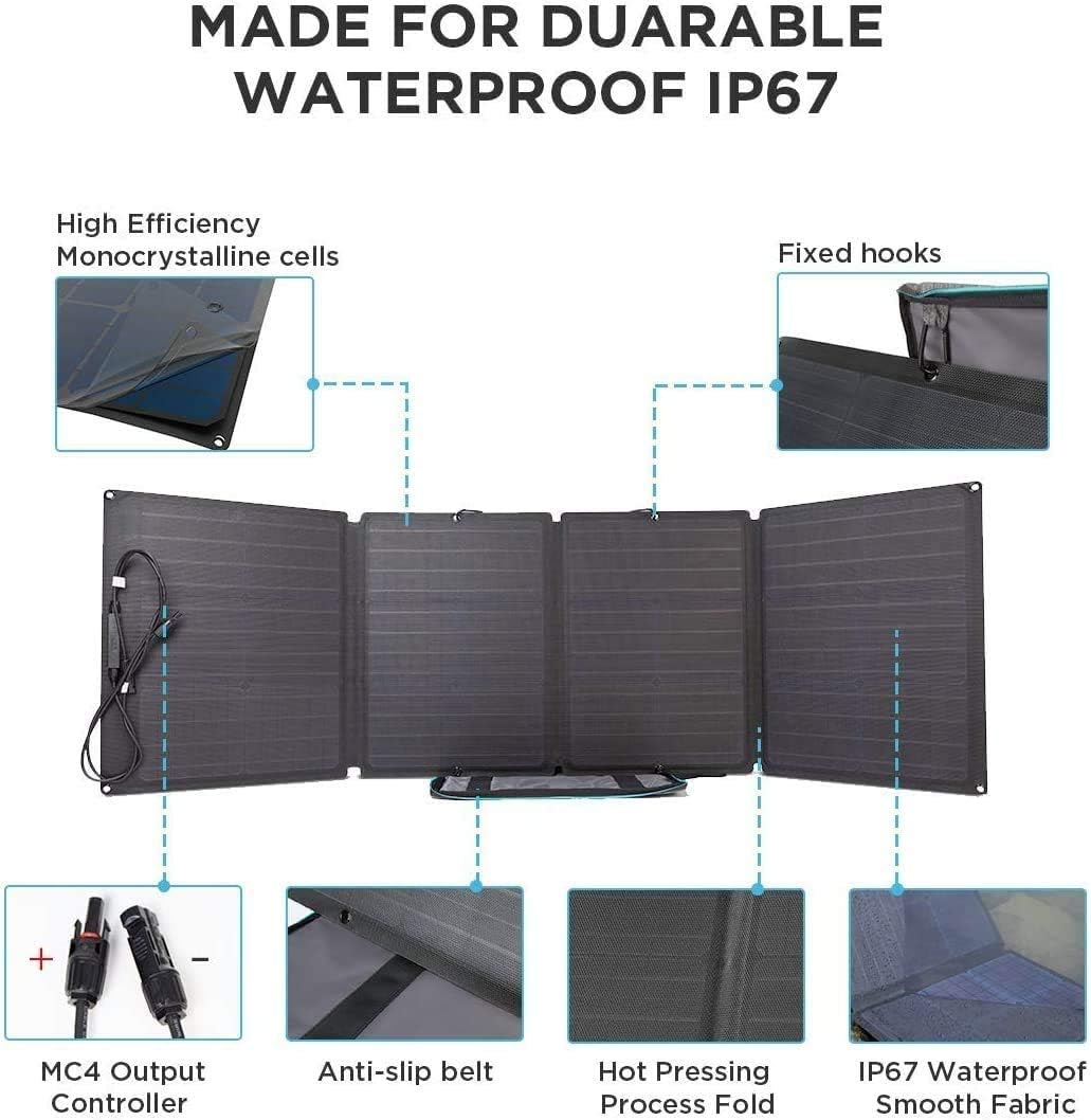 Portable Power Station 288Wh with 110W Solar Panel E52419