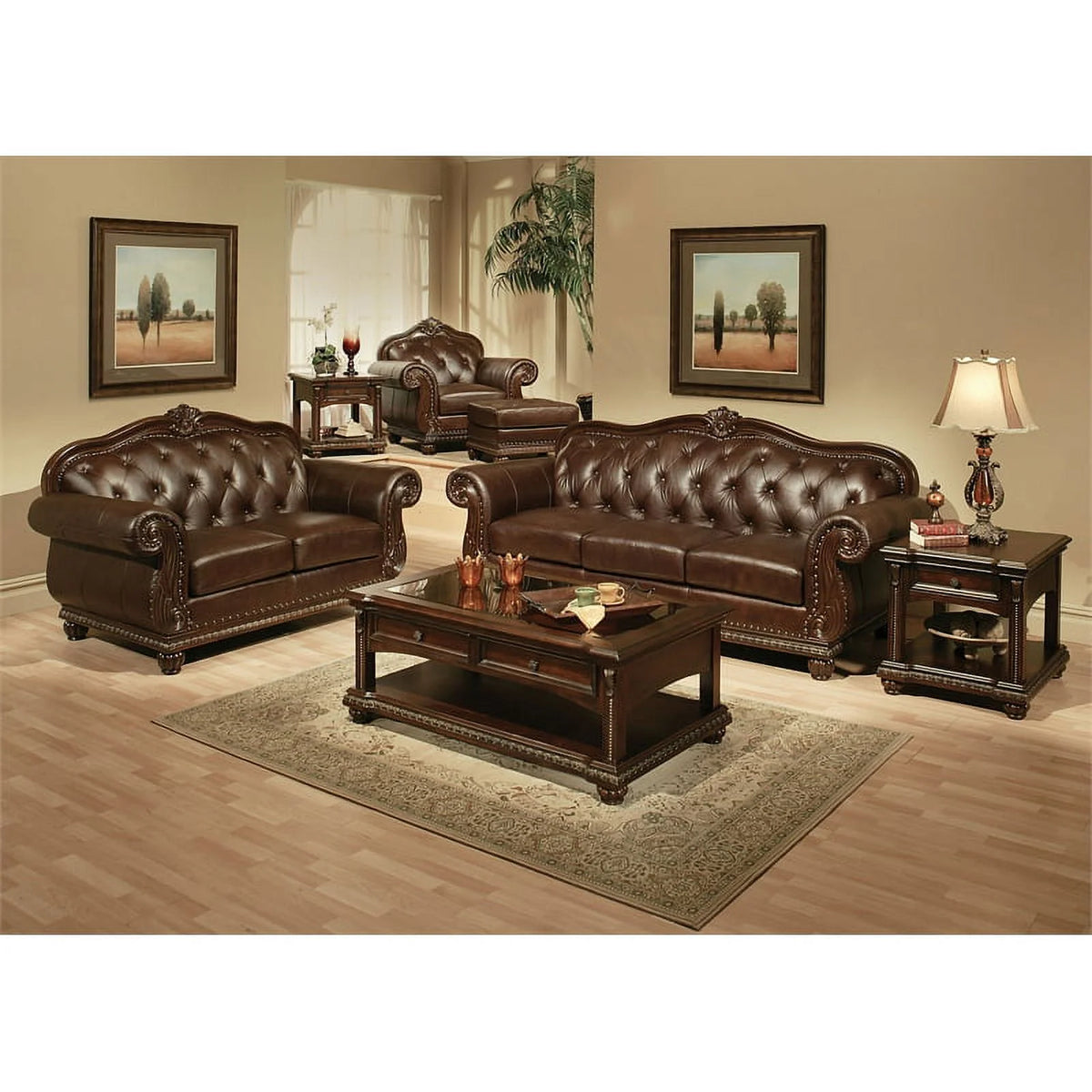 2-Piece Rectangular End Table Set in Cherry W82753