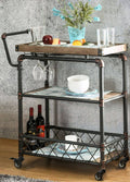 Antique Black Serving Cart M773764