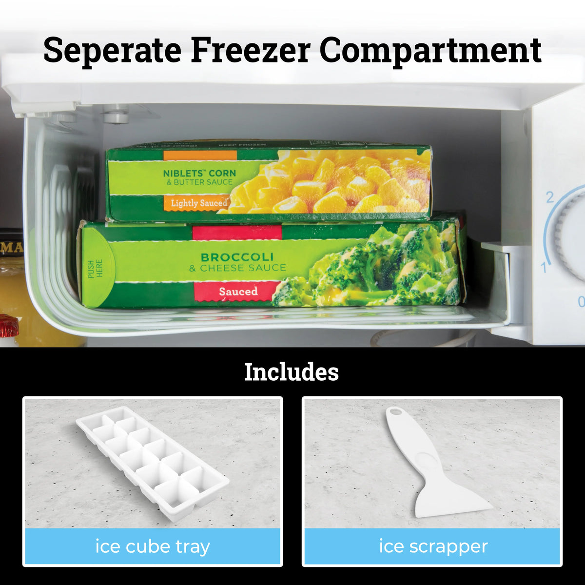 White 1.6 Cu.Ft. Refrigerator With Freezer J802924