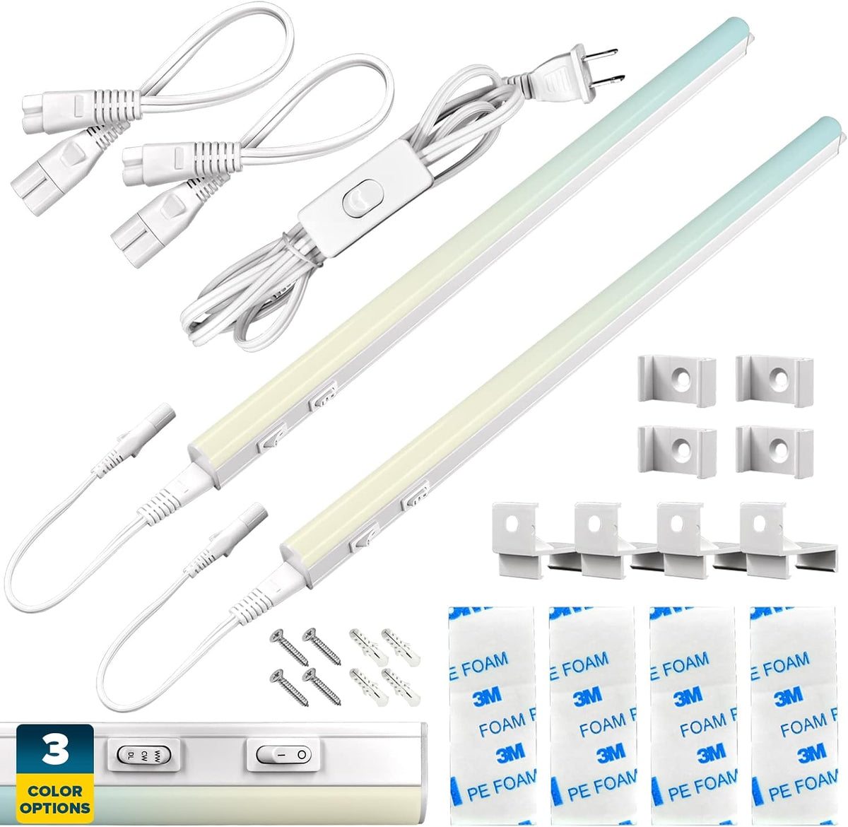 34 Inch 3 PCS LED Under Cabinet Light Kit T284647