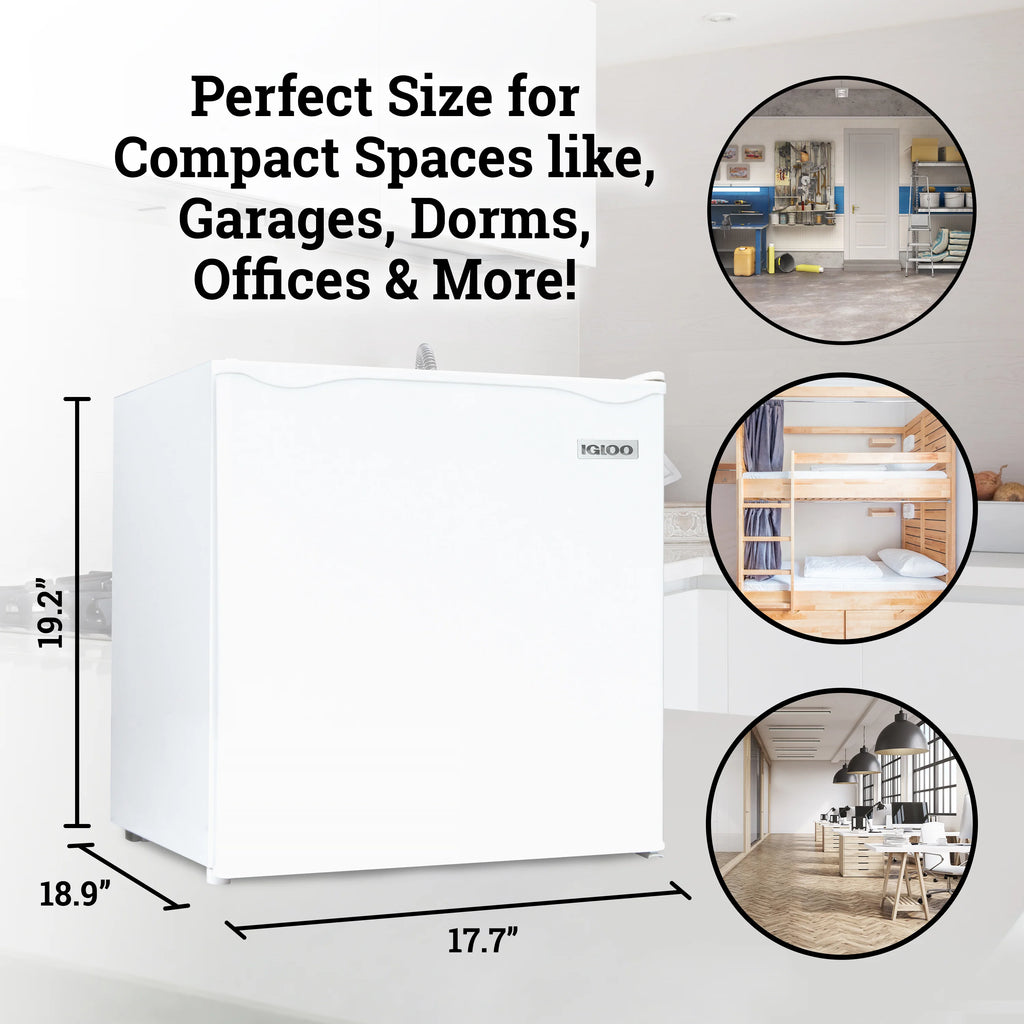 White 1.6 Cu.Ft. Refrigerator With Freezer J802924