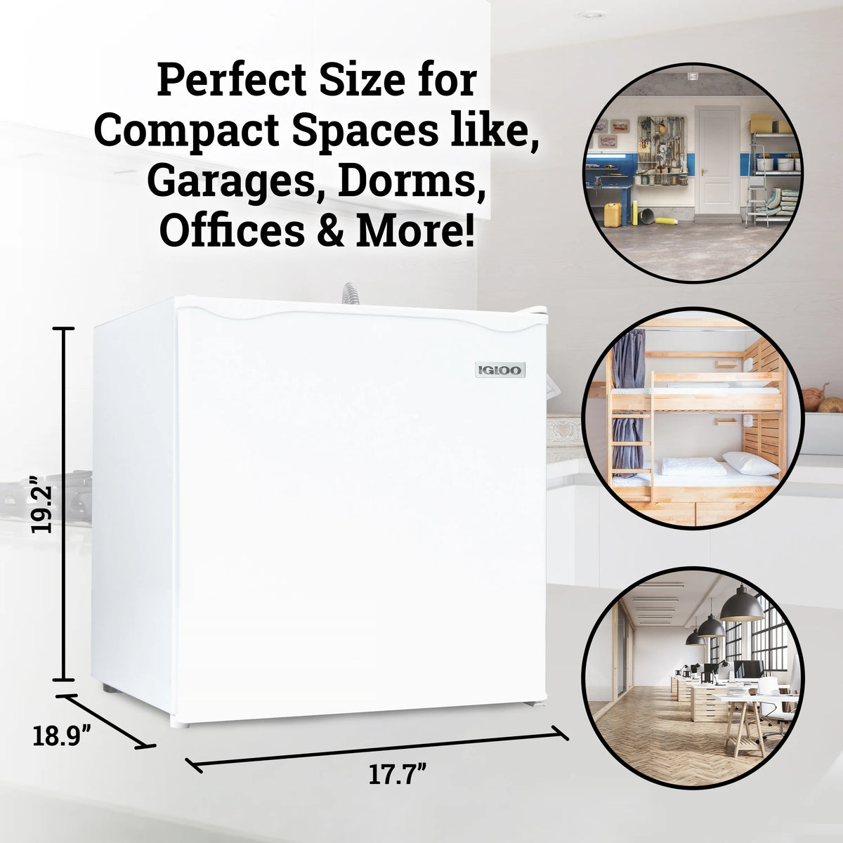 White 1.6 Cu.Ft. Refrigerator With Freezer J802924