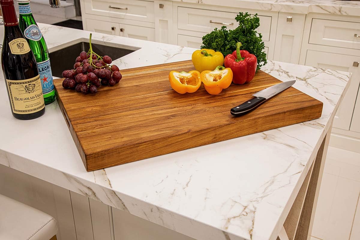 Extra-Large Teak Cutting Board with Hand Grip T7974