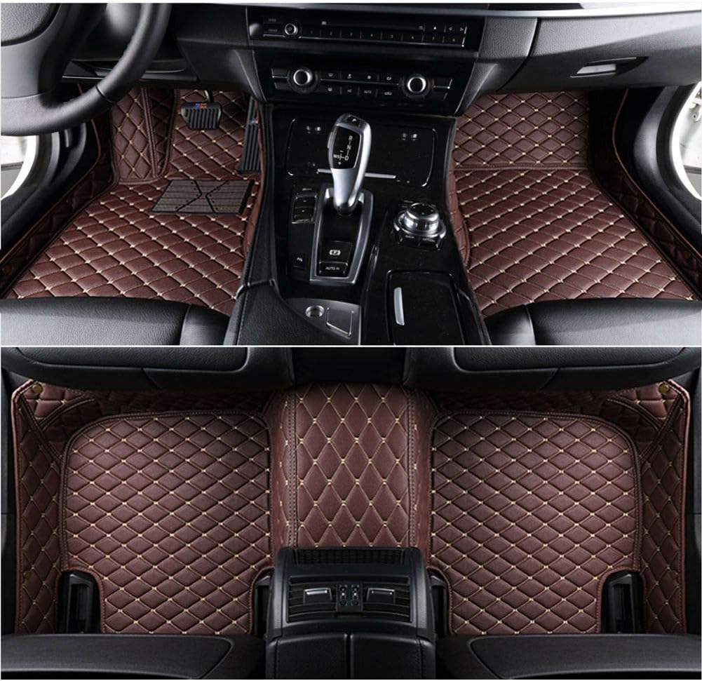 Custom Car Floor Mats Full Coverage All Weather Non-Slip Leather Floor Liners Black S155262