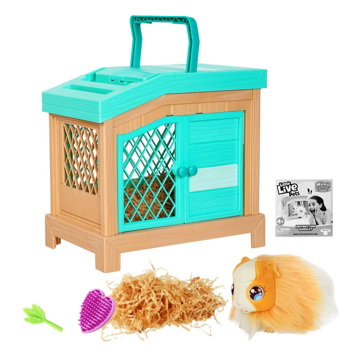 Interactive Mama Guinea Pig and Hutch with 3 Babies R8963