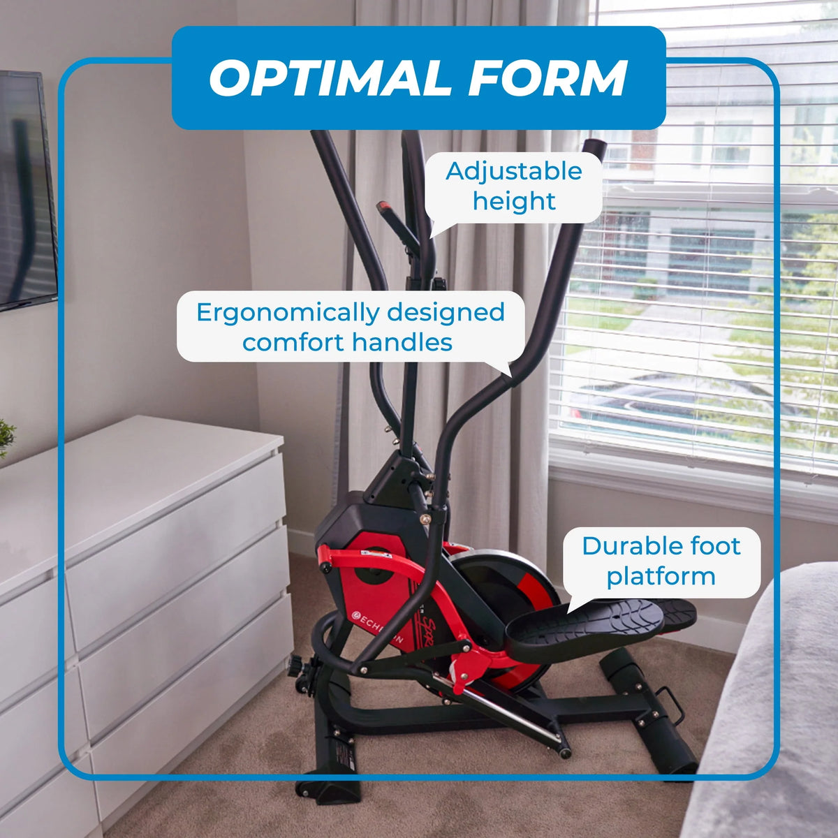 Elliptical Trainer with 8 Levels of Magnetic Resistance H99848