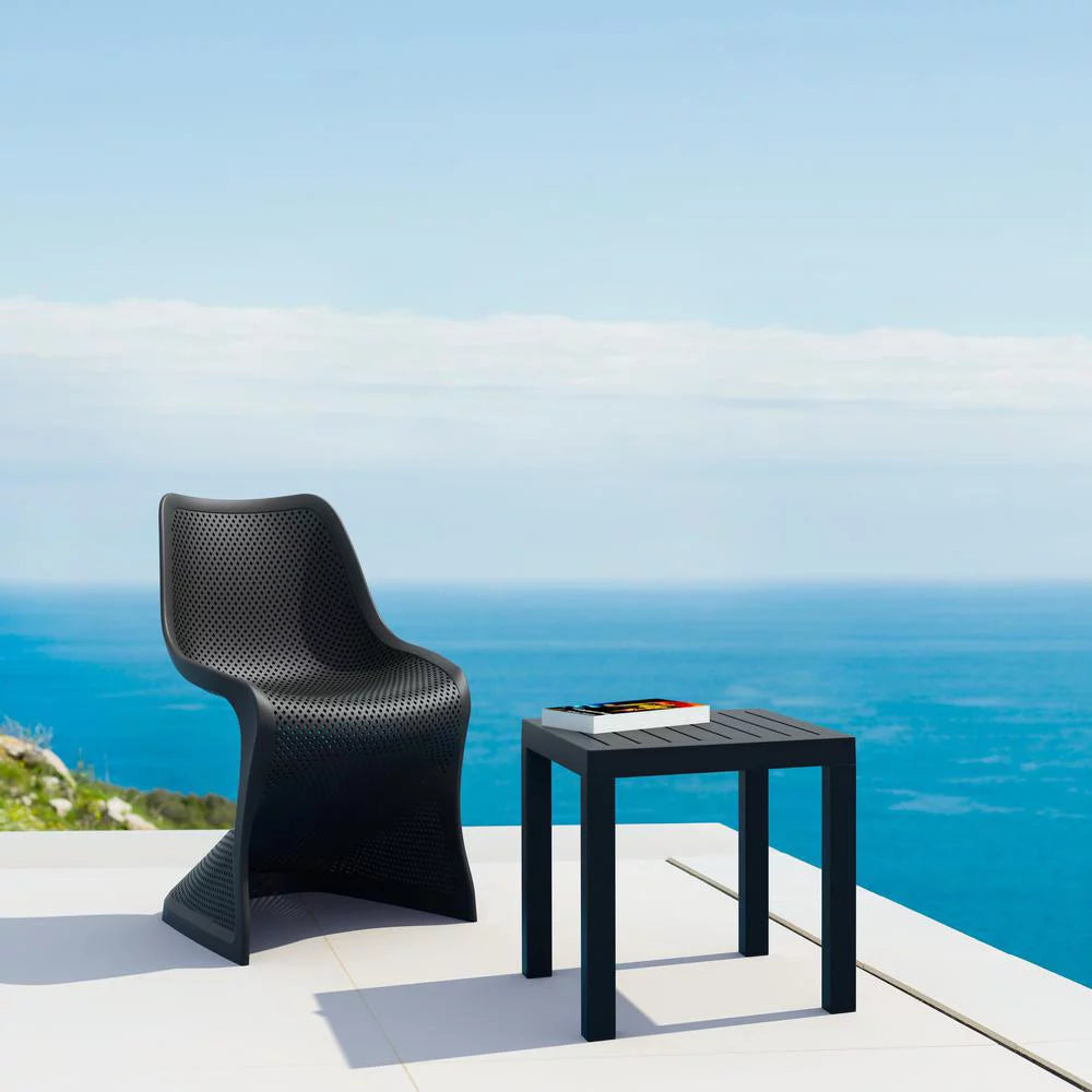 Black Resin Side Table J709