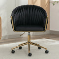 Black Adjustable Velvet Leisure Chair K370766