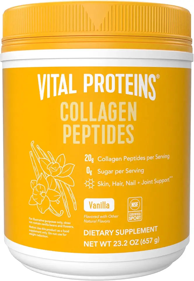 Grass Fed Hydrolyzed Collagen Peptides Powder Vanilla 23.2 oz G295