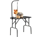 Foldable Pet Grooming Table with Arm and Noose and Mesh Tray L67158