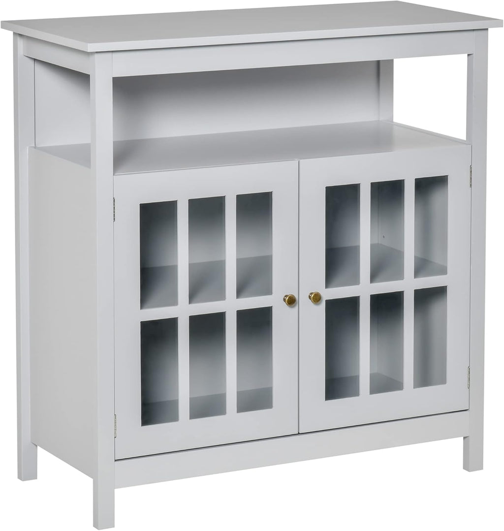 Cherry Wood Kitchen Storage Sideboard Cabinet with Glass Door Z947
