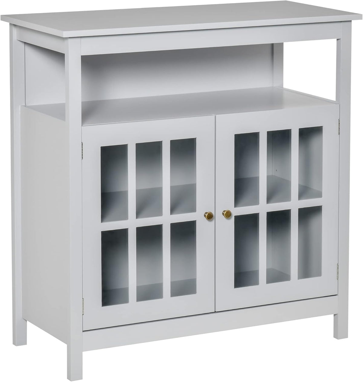 Cherry Wood Kitchen Storage Sideboard Cabinet with Glass Door Z947