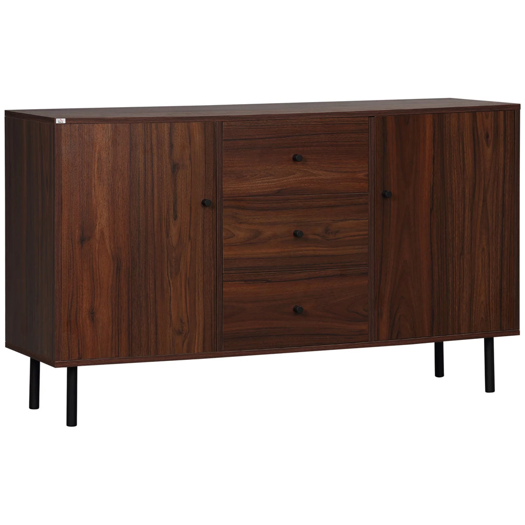Brown Sideboard with 2 Cabinets 3 Drawers R803