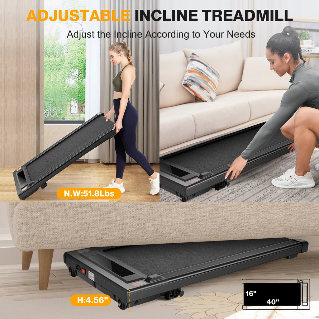 2.5HP Walking Pad Under Desk Treadmill with Remote Control R60883