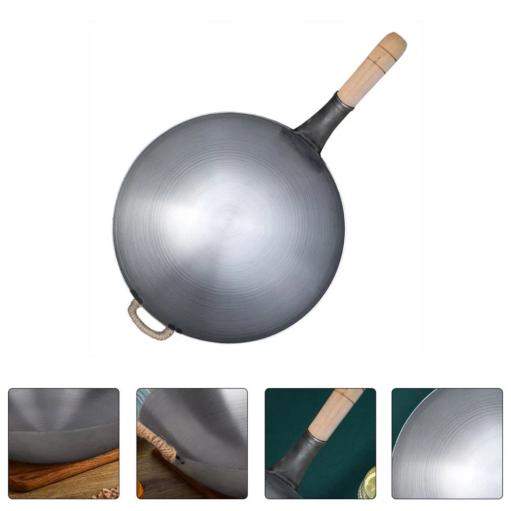 Stainless Steel Single Handle Wok Q3304